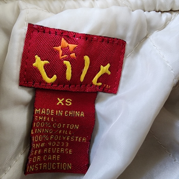 Y2K! Tan/White Striped Corduroy Bomber Jacket, Women's XS - Picture 8 of 10